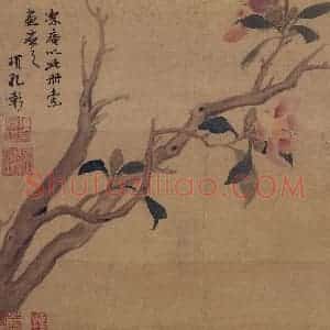 明代 项圣谟《花果图册》国画花鸟作品图片赏析