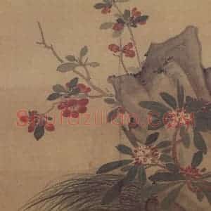 明代 项圣谟《花果图册》国画花鸟作品图片赏析