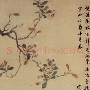 明代 项圣谟《花卉图屏》国画花鸟作品图片赏析