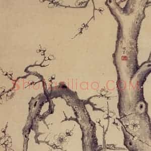 明代 项圣谟《花卉图屏》国画花鸟作品图片赏析