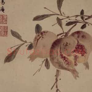 明代 项圣谟《山水花卉图册》国画花鸟作品图片赏析