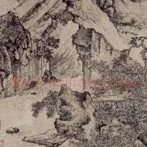 明代 项圣谟《山水兰竹图册》国画山水作品图片赏析