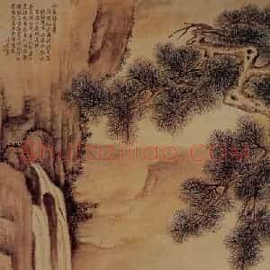 清代 朗世宁《白鹰图》国画花鸟作品图片赏析