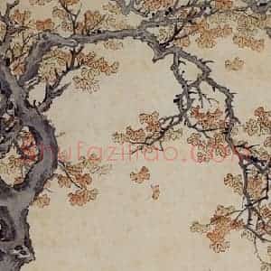 1940年 徐燕孙《枫林秋思》国画人物写意作品图片赏析