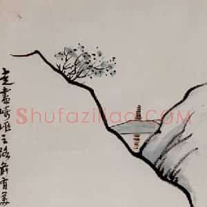 1935年 丰子恺《人物轴》国画人物写意作品图片赏析