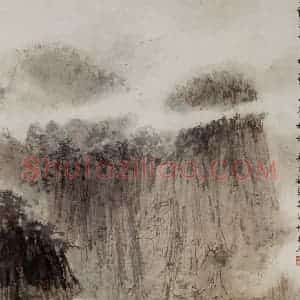 1960年 傅抱石《山水》国画山水作品图片赏析