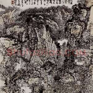 黄秋园《萧萧黄叶落无声》国画山水作品图片赏析