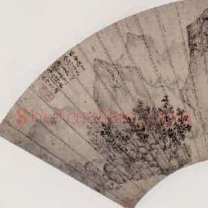 明代 吴彬《林峦秋色图》国画花鸟作品图片赏析