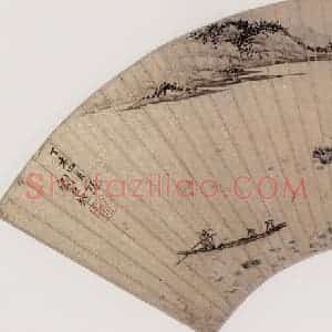 明代 刘原起《山水》国画山水作品图片赏析