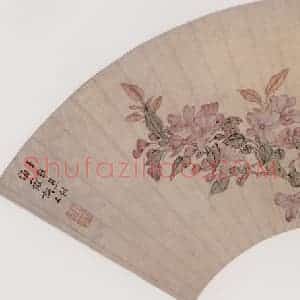 明代 王维烈《花蜂图》国画花鸟作品图片赏析