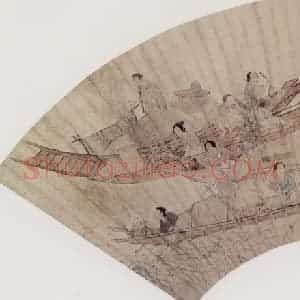 明代 崔子忠《渔乐图》国画人物作品图片赏析
