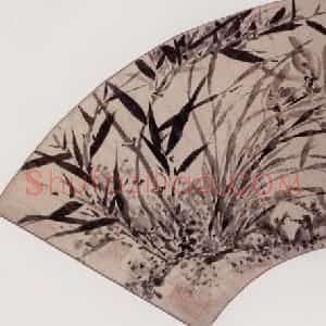 明代 项圣谟《兰竹》国画花鸟作品图片赏析