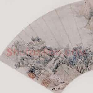 清代 王翚《青山白云图》国画山水作品图片赏析