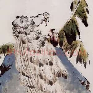 1990年 袁晓岑《高洁图》国画花鸟写意作品图片赏析