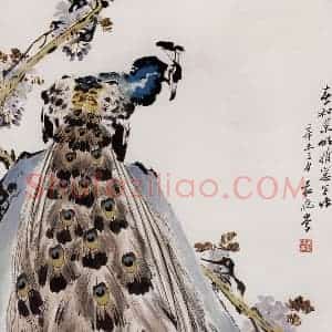 1991年 袁晓岑《春和景明》国画花鸟写意作品图片赏析