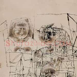 1999年 石虎《雁构》国画人物作品图片赏析