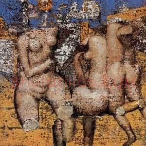 1993年 石虎《琼铭》国画人物作品图片赏析
