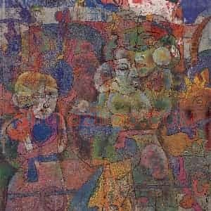 2003年 石虎《辕萌图》国画人物作品图片赏析
