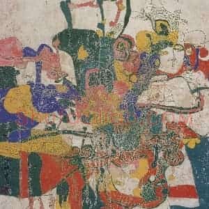 2004年 石虎《依风》国画人物作品图片赏析