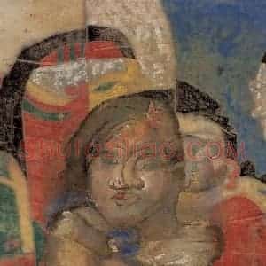 2004年 石虎《陌期图》国画人物作品图片赏析