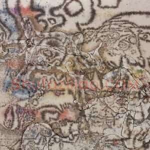 2003年 石虎《豹花》国画人物作品图片赏析