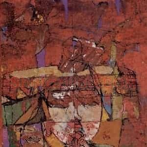2003年 石虎《粤娘图》国画人物作品图片赏析
