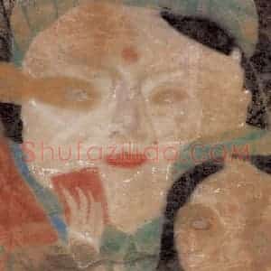 2004年 石虎《朱潮图》国画人物作品图片赏析