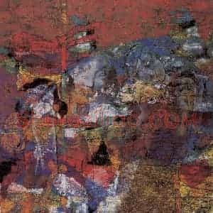 2004年 石虎《山誓》国画人物作品图片赏析