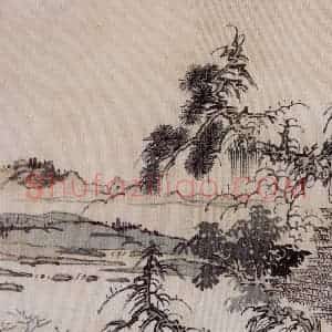 溥心畲《仿燕文贵山水手卷》国画综合作品图片赏析