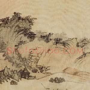 溥心畲《仿燕文贵山水手卷》国画综合作品图片赏析
