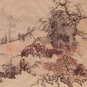 溥心畲《仿燕文贵山水手卷》国画综合作品图片赏析