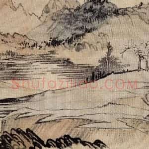 溥心畲《仿燕文贵山水手卷》国画综合作品图片赏析