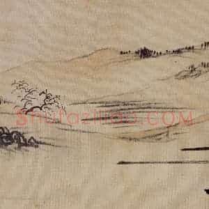 溥心畲《仿燕文贵山水手卷》国画综合作品图片赏析