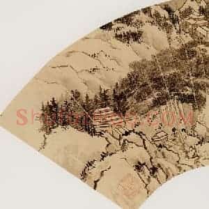 溥心畲《云迷金刹》国画山水作品图片赏析