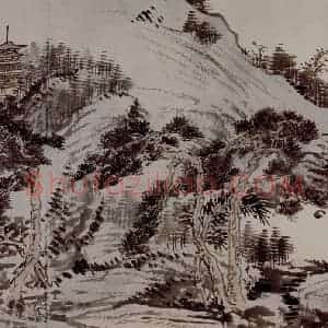 1949年 溥心畲《临文五峰山水卷》国画山水作品图片赏析
