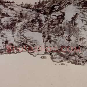 1949年 溥心畲《临文五峰山水卷》国画山水作品图片赏析