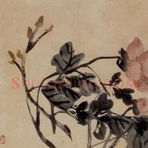 清代 吴昌硕《花卉合装图轴》国画花鸟作品图片赏析