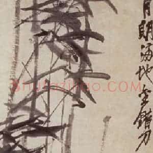 民国 吴昌硕《墨竹》国画花鸟作品图片赏析
