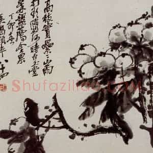 民国 吴昌硕《花卉册》国画花鸟作品图片赏析