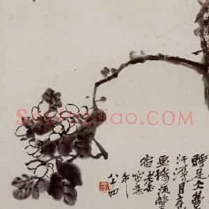 民国 吴昌硕《花卉册》国画花鸟作品图片赏析