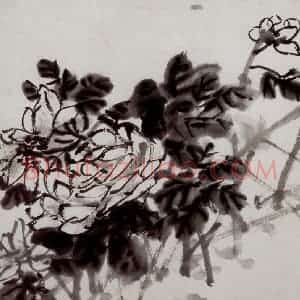 民国 吴昌硕《花卉册》国画花鸟作品图片赏析