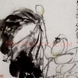 清代 吴昌硕《花卉册》国画花鸟作品图片赏析