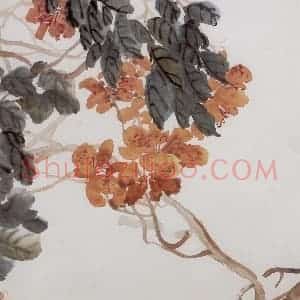 清代 吴昌硕《花卉册》国画花鸟作品图片赏析