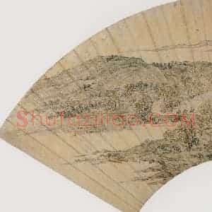 清代 任熊《春山行旅图》国画山水作品图片赏析