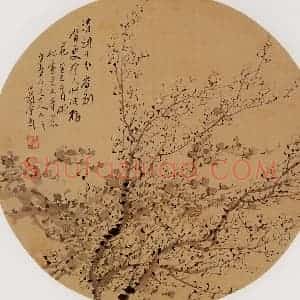 清代 金柬？《墨梅图》国画花鸟作品图片赏析