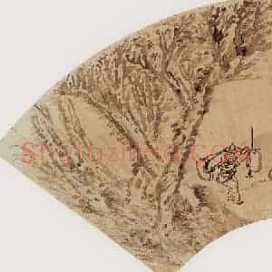 明代 袁尚统《行旅图》国画综合作品图片赏析