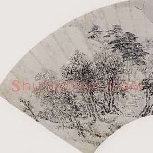 明代 张宏《雪景图》国画山水作品图片赏析