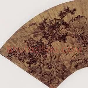 明代 蓝瑛《山林坐话图》国画综合作品图片赏析