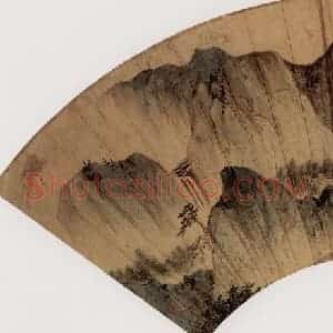 明代 魏之克《高峰远帆图》国画山水作品图片赏析