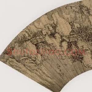 明代 蒋霭《雪栈图》国画综合作品图片赏析